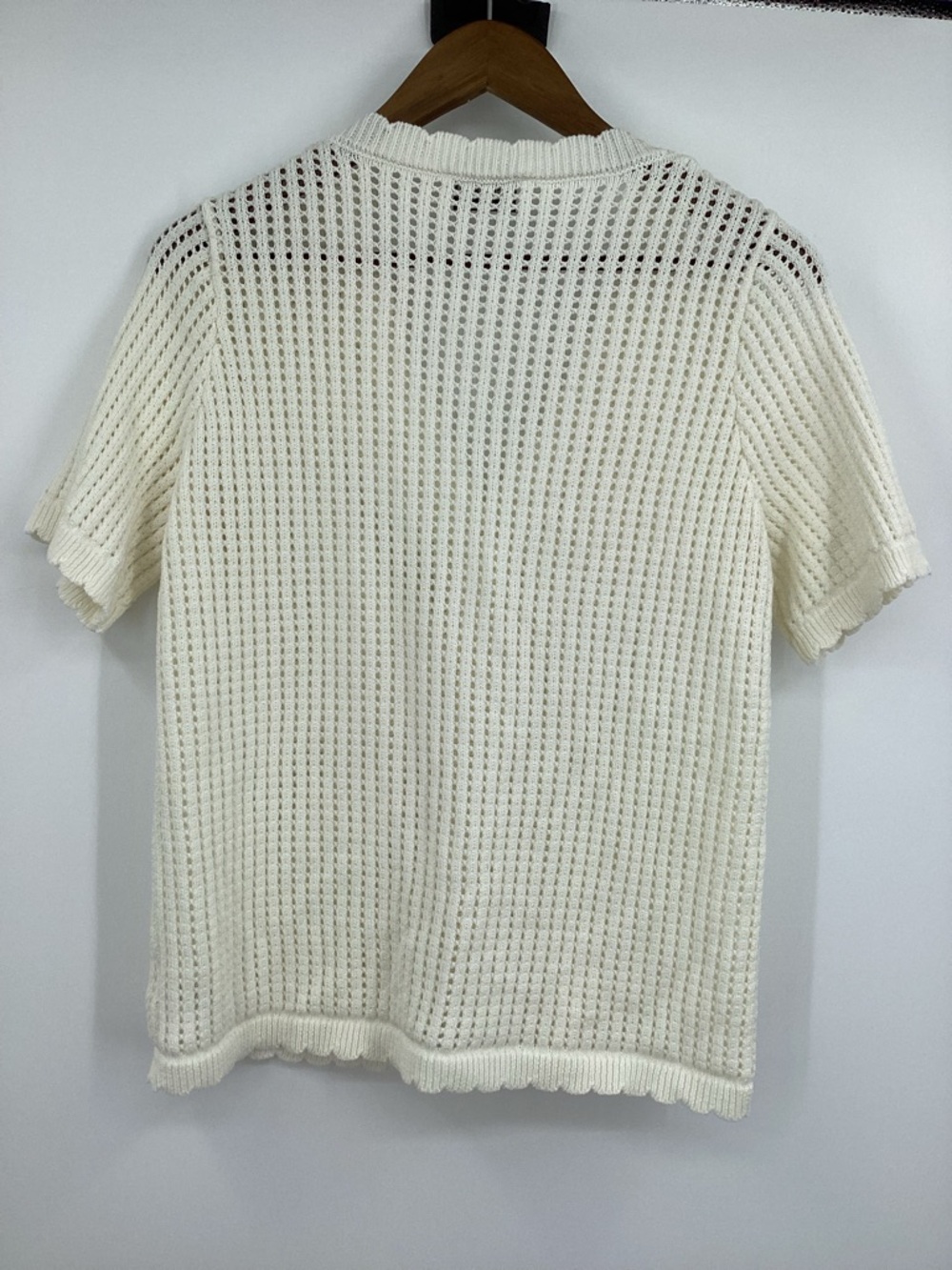 Princess Polly Beach Day Cream Open-Knit Button Front Cardigan - Picture 3 of 11